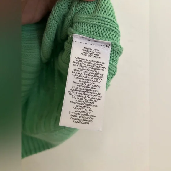 Ralph Lauren Polo Green Cable Knit Sweater Short Sleeve Pima Cotton Medium - Picture 4 of 8